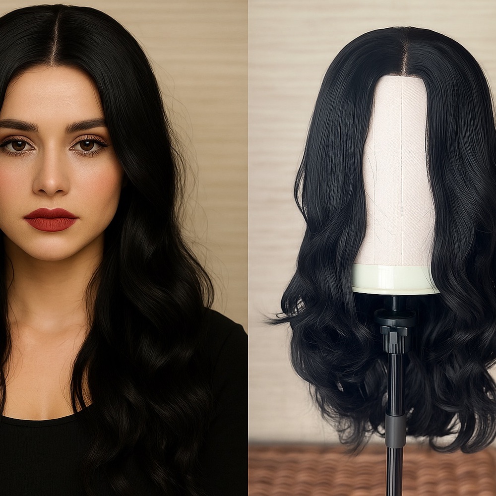 New 28” Black Wavy Wig